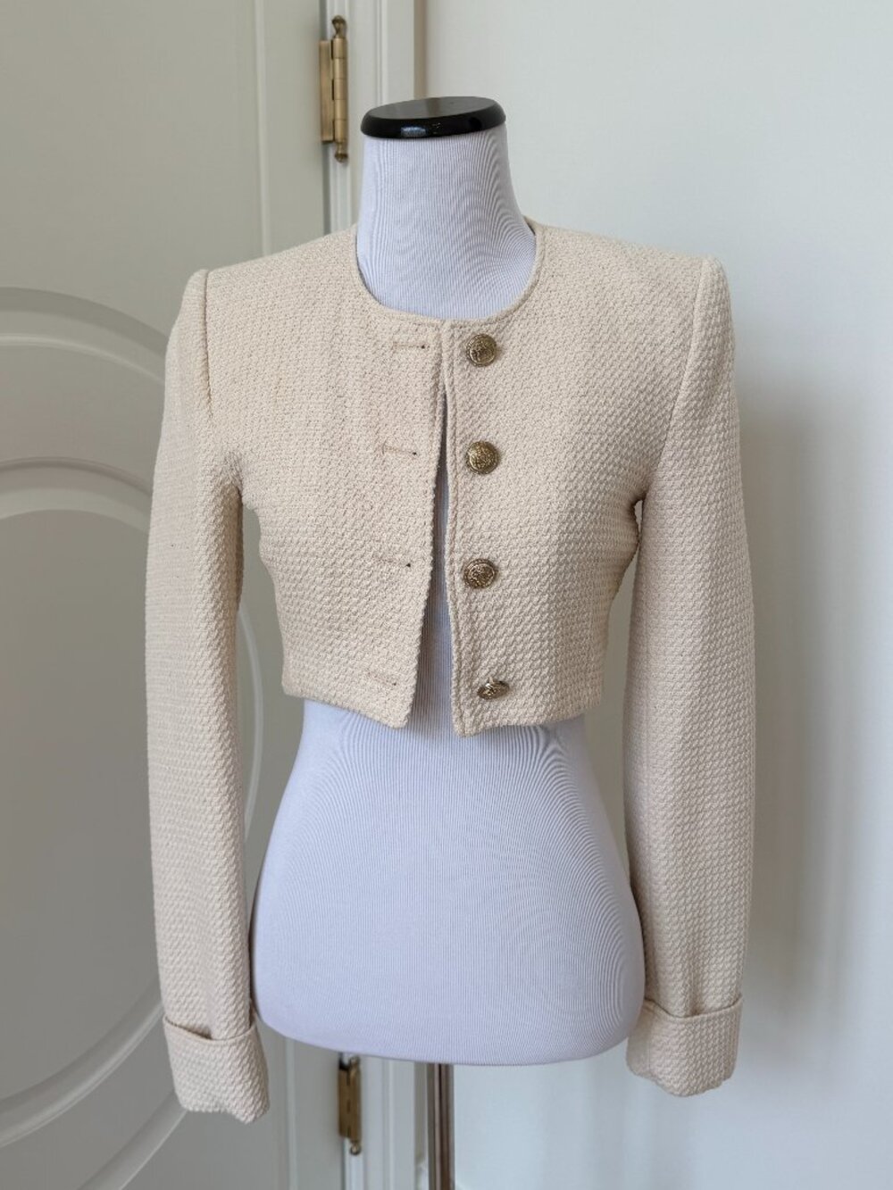 Zara Textured Cropped Jacket - Picture 3 of 6